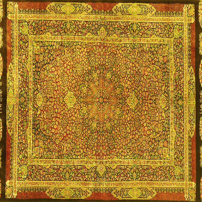 Square Persian Yellow Traditional Rug, tr4823yw