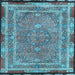 Square Persian Light Blue Traditional Rug, tr4823lblu