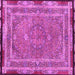 Square Persian Pink Traditional Rug, tr4823pnk