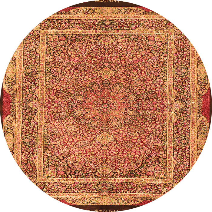 Square Persian Orange Traditional Rug, tr4823org