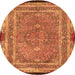 Square Persian Orange Traditional Rug, tr4823org