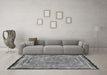 Machine Washable Persian Gray Traditional Rug in a Living Room,, wshtr4823gry