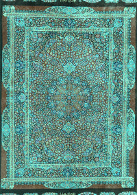 Persian Turquoise Traditional Rug, tr4823turq