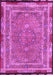 Machine Washable Persian Pink Traditional Rug, wshtr4823pnk