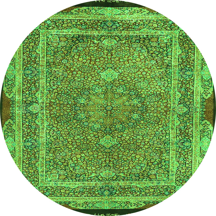 Machine Washable Persian Green Traditional Area Rugs, wshtr4823grn