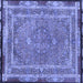 Square Persian Blue Traditional Rug, tr4823blu