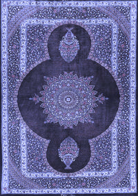 Medallion Blue Traditional Rug, tr4824blu