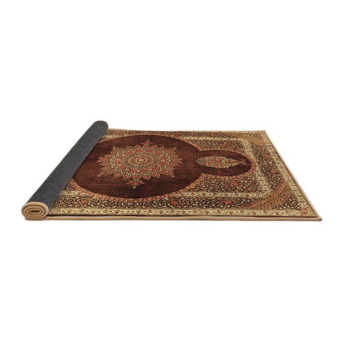 Sideview of Medallion Brown Traditional Rug, tr4824brn