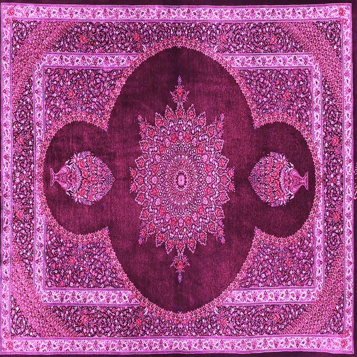 Square Medallion Pink Traditional Rug, tr4824pnk
