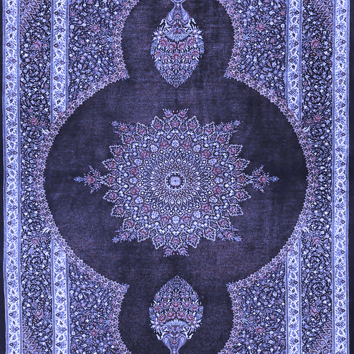 Medallion Blue Traditional Rug, tr4824blu