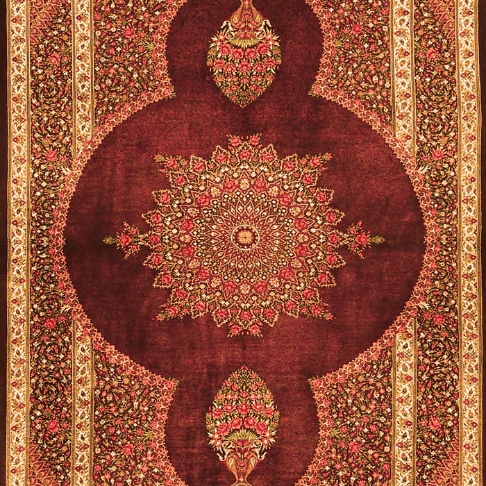 Medallion Orange Traditional Rug, tr4824org