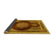 Sideview of Medallion Yellow Traditional Rug, tr4824yw