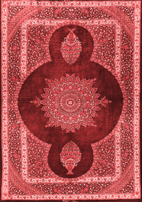 Medallion Red Traditional Rug, tr4824red