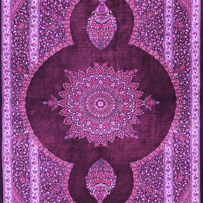 Medallion Purple Traditional Rug, tr4824pur