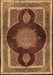 Medallion Brown Traditional Rug, tr4824brn