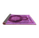 Sideview of Medallion Purple Traditional Rug, tr4824pur