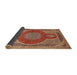 Sideview of Traditional Sand Brown Medallion Rug, tr4825