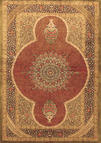 Medallion Brown Traditional Rug, tr4825brn