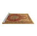 Sideview of Machine Washable Medallion Brown Traditional Rug, wshtr4825brn