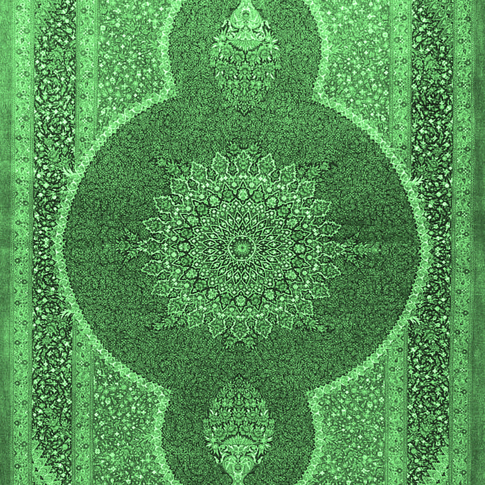 Medallion Emerald Green Traditional Rug, tr4825emgrn