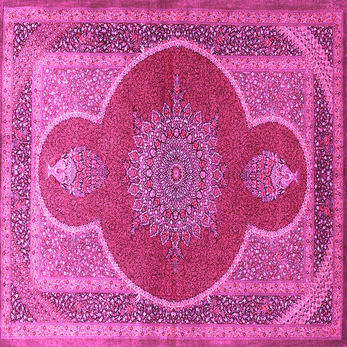 Square Medallion Pink Traditional Rug, tr4825pnk