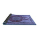 Sideview of Medallion Blue Traditional Rug, tr4825blu