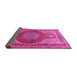 Sideview of Medallion Pink Traditional Rug, tr4825pnk