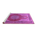 Sideview of Machine Washable Medallion Purple Traditional Area Rugs, wshtr4825pur