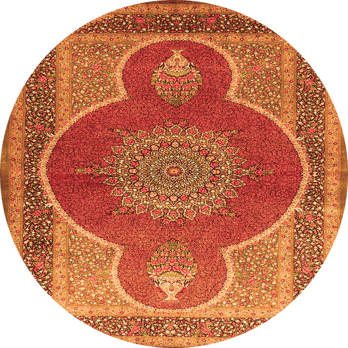 Square Medallion Orange Traditional Rug, tr4825org