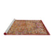 Sideview of Machine Washable Traditional Sandy Brown Rug, wshtr4826