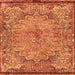 Serging Thickness of Persian Orange Traditional Rug, tr4826org