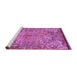 Sideview of Machine Washable Persian Purple Traditional Area Rugs, wshtr4826pur