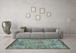 Machine Washable Persian Light Blue Traditional Rug in a Living Room, wshtr4826lblu