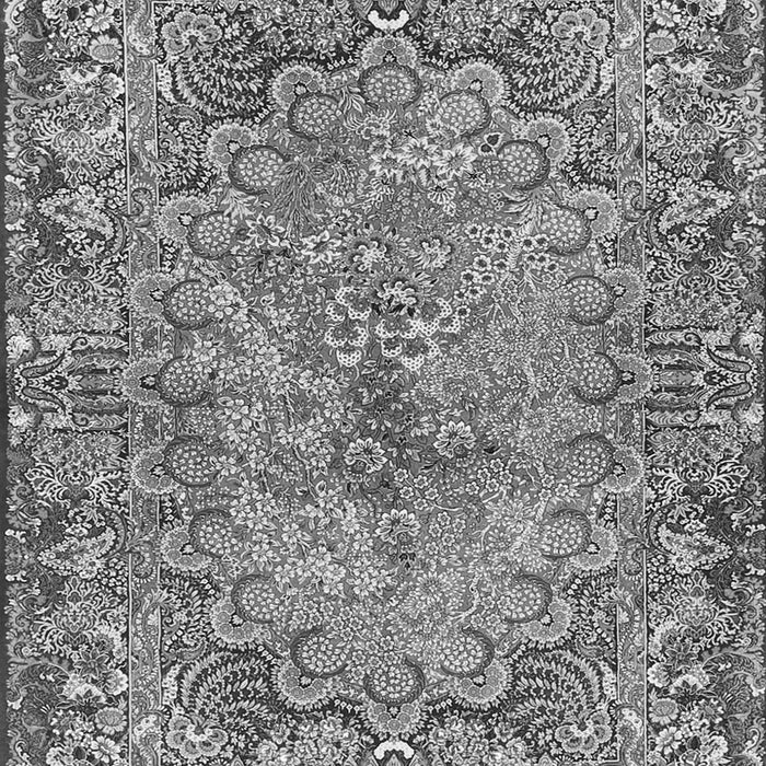 Serging Thickness of Machine Washable Persian Gray Traditional Rug, wshtr4826gry