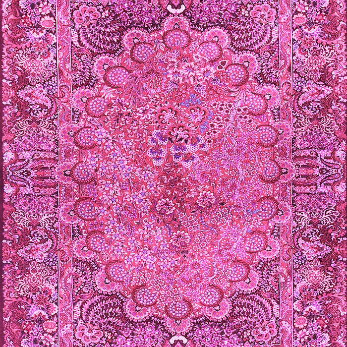 Machine Washable Persian Pink Traditional Rug, wshtr4826pnk