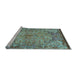 Sideview of Machine Washable Persian Light Blue Traditional Rug, wshtr4826lblu