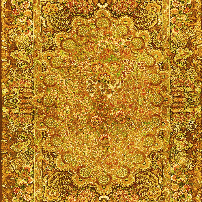 Machine Washable Persian Yellow Traditional Rug, wshtr4826yw