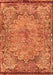 Serging Thickness of Machine Washable Persian Orange Traditional Area Rugs, wshtr4826org