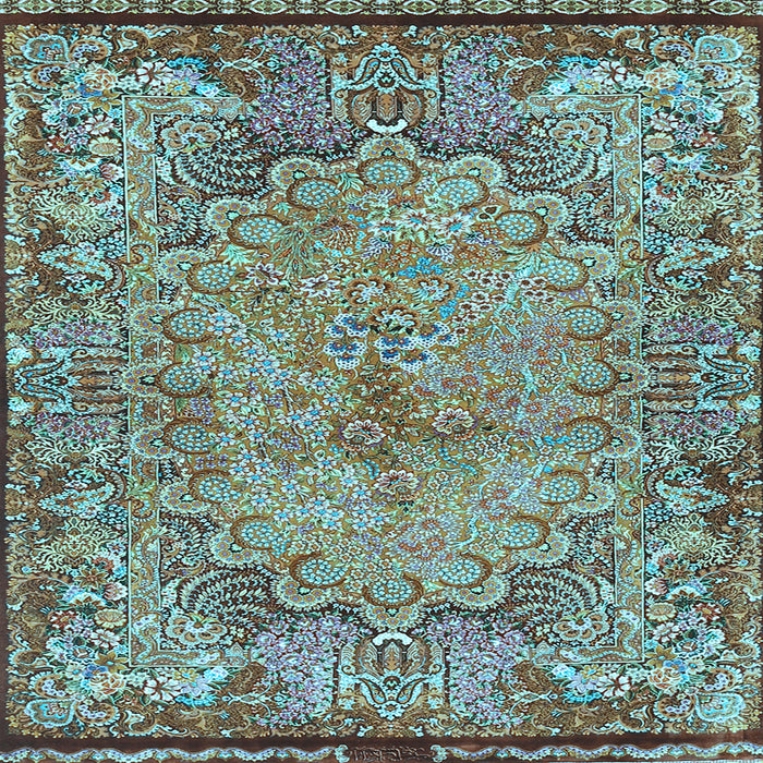 Square Persian Light Blue Traditional Rug, tr4826lblu