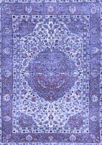 Medallion Blue Traditional Rug, tr4827blu