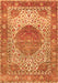 Medallion Orange Traditional Rug, tr4827org