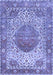 Medallion Blue Traditional Rug, tr4827blu