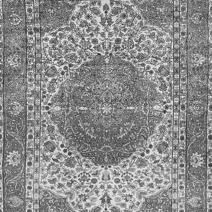 Serging Thickness of Machine Washable Medallion Gray Traditional Rug, wshtr4827gry