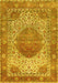 Medallion Yellow Traditional Rug, tr4827yw