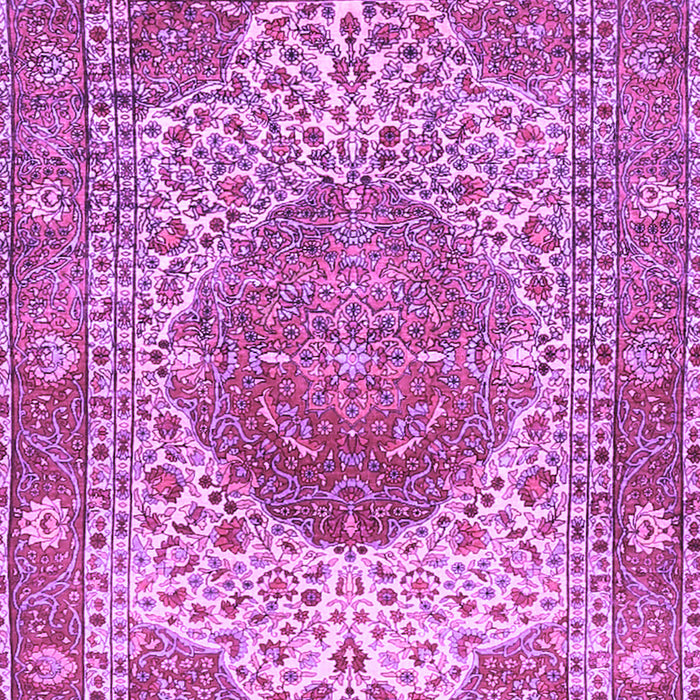 Machine Washable Medallion Purple Traditional Area Rugs, wshtr4827pur