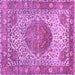 Square Medallion Purple Traditional Rug, tr4827pur