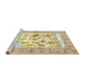 Sideview of Machine Washable Traditional Gold Rug, wshtr4828