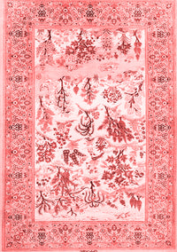 Animal Red Traditional Rug, tr4828red