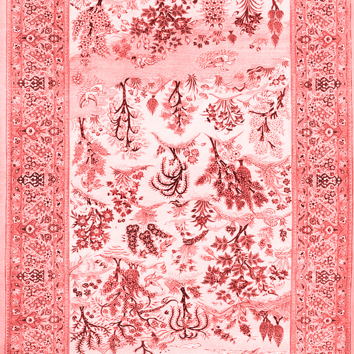 Machine Washable Animal Red Traditional Rug, wshtr4828red