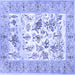 Square Machine Washable Animal Blue Traditional Rug, wshtr4828blu